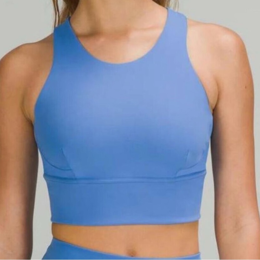 Lululemon Athletica Women’s Wunder Train Blue Longline Athletic Sports BRA  6